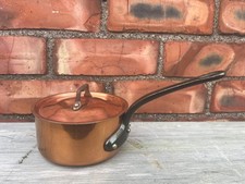 VINTAGE FRENCH L LECELLIER VILLEDIEU COPPER PAN WITH LID SIZE 14