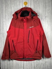Berghaus Hydroshell Elite Pro Mens Red Hooded Waterproof Jacket Size S Outdoors