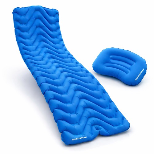 Inflatable camping mat with - mat,