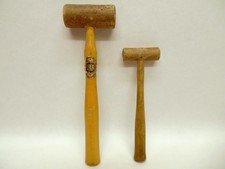 2 Vintage Raw Hide Mallets Hammers Jewellers Metal Workers