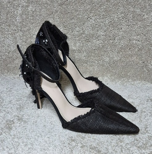 Zara black pointy toe heels - pointy,