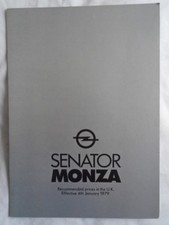 Opel Senator Monza price list