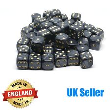 16mm Black Pearl Six Sided Spot Dice - Choose quantity - D6 Game Dice  Wargaming