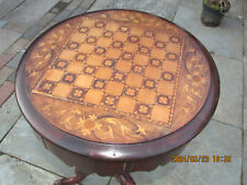 antique walnut chess board table