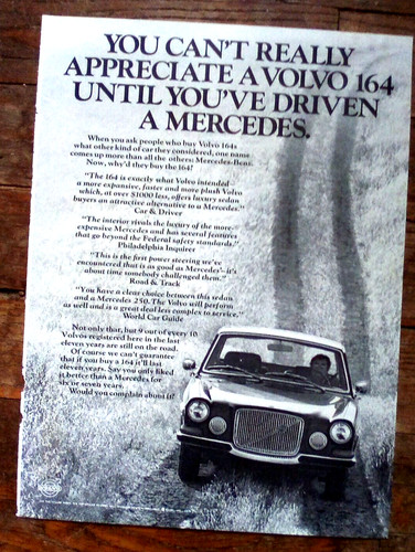 1970 volvo 164 - print, ad