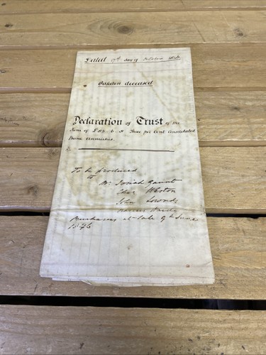 Old document vellum 1846 seen - document,
