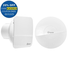 Xpelair Simply Silent Contour Extractor Fan Timer Humidistat 4" White Recessed