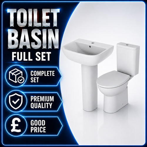 Toilet and full pedestal - and,