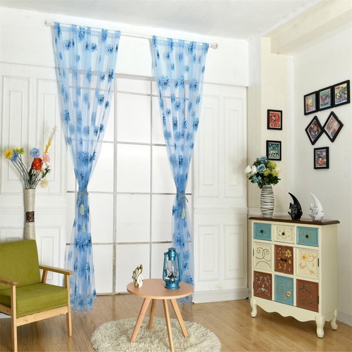 Flower floral voile door - flower,