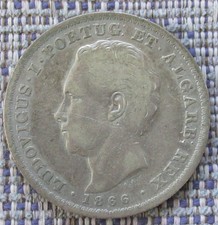 PORTUGAL 1866 silver 500 reis