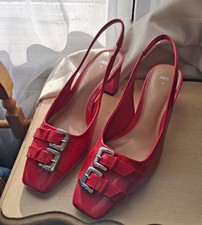 ZARA RED PATENT SLINGBACK