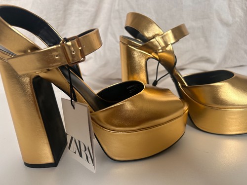 Brand new gold platform shoes - new,
