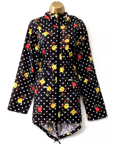 Denim black floral spot - &,
