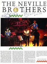 UK ONLY The Neville Brothers autographed Nelson Mandela concert page