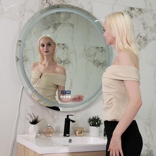 Large round led lighted - lighted, mirror