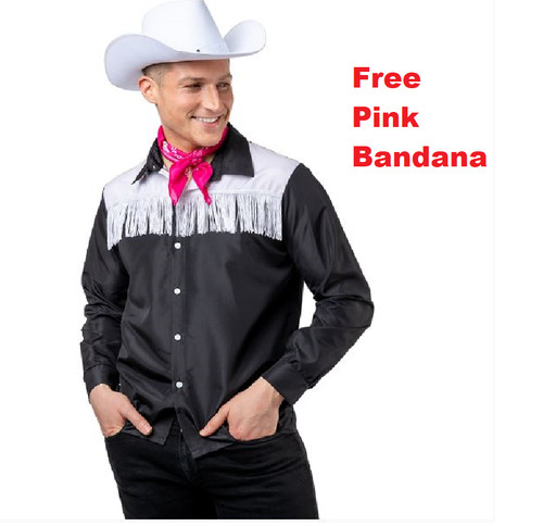 New men black fringe white - new,