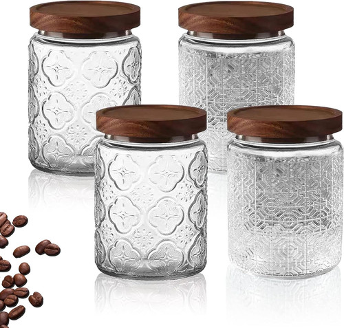 4pcs vintage glass jars - 4pcs,