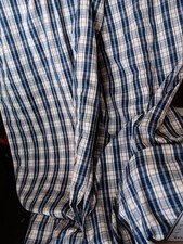 1 single Marks and Spencer lined check curtain or blind 103"long x 71"wide