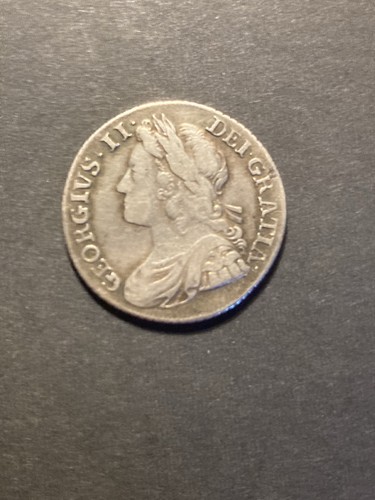 George 1739 shilling roses - shilling.,