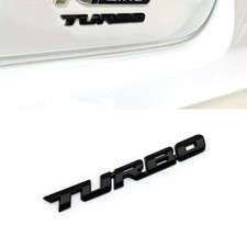Metal Turbo Badge Emblem Car Auto Fender Trunk Tailgate Decal Sticker Black