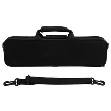 Nylon Padded Flute Bag Carry Case Cover Shoulder Strap 39x7x11cm Black L5P77191