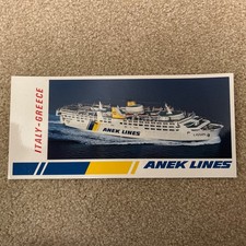 Lissos Official Ferry Postcard ANEK Lines Italy-Greece Shin Nihonkai