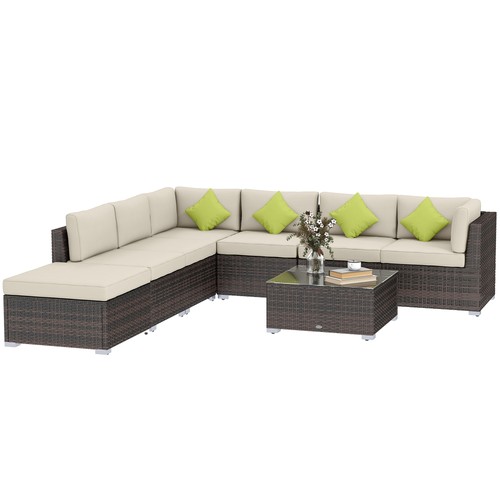 Outsunny 8pc rattan sofa - 8pc,
