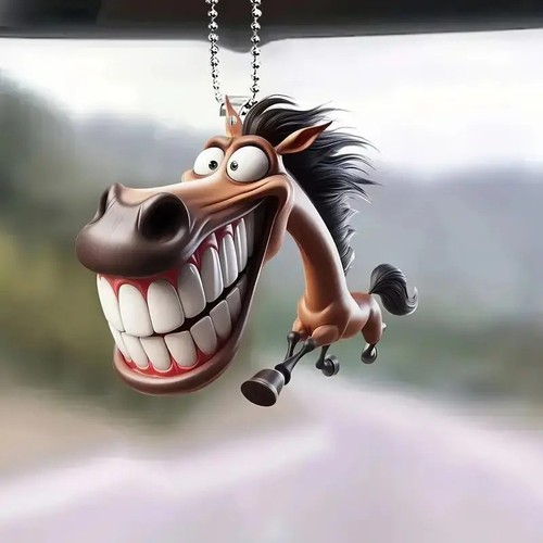 Funny big mouth horse acrylic - big,