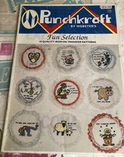 Webster’s Punchkraft Fun Selection 18 Quality Iron-On Transfer Patterns Booklet