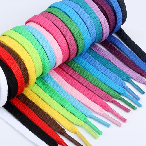 Flat tie shoe laces - flat,