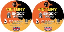 VICTORY SHOCK ROUND Pellets Airgun Air Rifle .177 .22 QTY 50 - 1000 SHOOTING