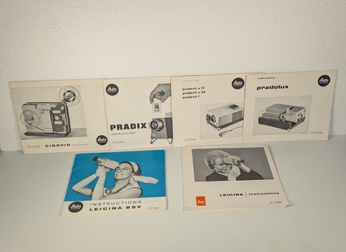 Six leitz instruction manuals - leitz,