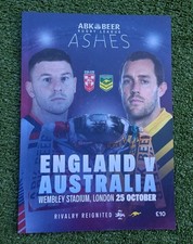 England v Australia Rugby League Ashes 25 Oct 2025 Programme Wembley.