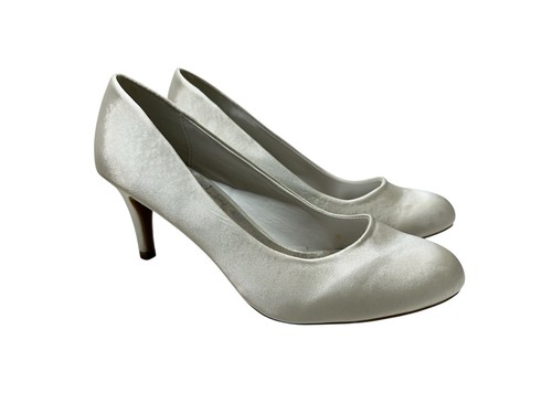 Ladies ivory satin bridal - satin,