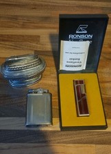 3 Vintage Lighters Ronson Whirlwind Table Lighter Job Lot Untested