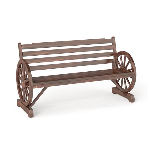 Wooden rustic wagon wheel - wagon,