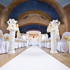 White wedding aisle - aisle, runner