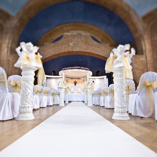 White wedding aisle runner - aisle,