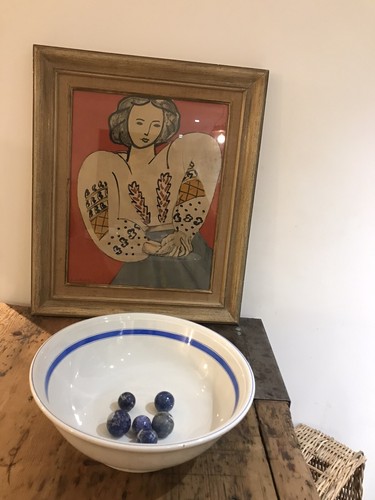 Vintage dairy bowl large - vintage,