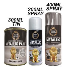 Metallic Spray Paint Aerosol Gold Silver Copper Wood Metal Plastic All Purpose