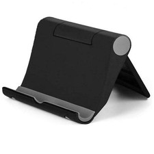 iPad Tablet iPhone Desk Stand Holder Mobile Phone Folding Portable Black 