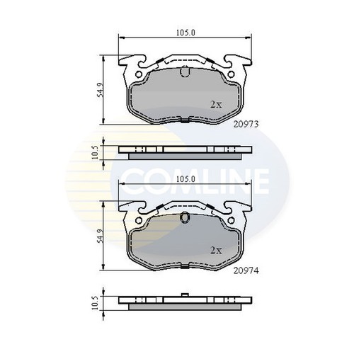 Brake pads set - brake, for