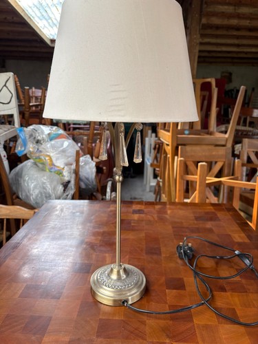 Gold metal table lamp side - table,