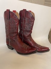 Vintage Stetson Men's Cowboy Boots Cherry Red 9.5