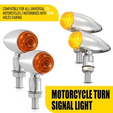 4PCS Chrome Bullet Motorcycle Turn Signals Blinker For Honda Sportster 1200 883
