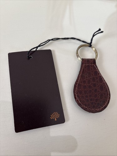 Mulberry brown leather keyring - mulberry,
