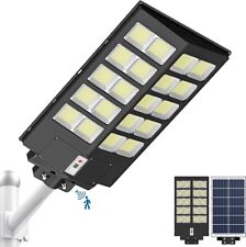 Commercial LED Solar Street Light Dusk-to-Dawn Road Lamp Motion Sensor 80000LM