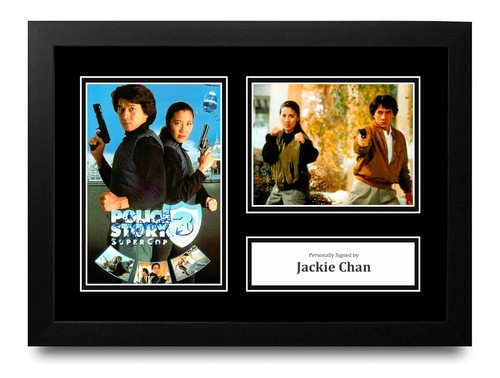 Jackie chan signed framed - jackie, a4