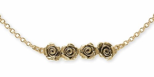 Rose necklace jewelry 14k gold - rose,