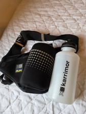Karrimor X Lite Running Hydration Belt Bottle Holder Zip Pocket Jogging Gym OSFA